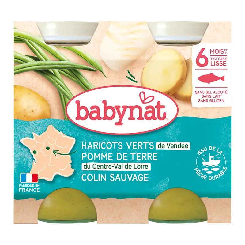 Haricots Verts De Vendee Pomme De Terre Colin Sauvage - Petits pots 2x200g