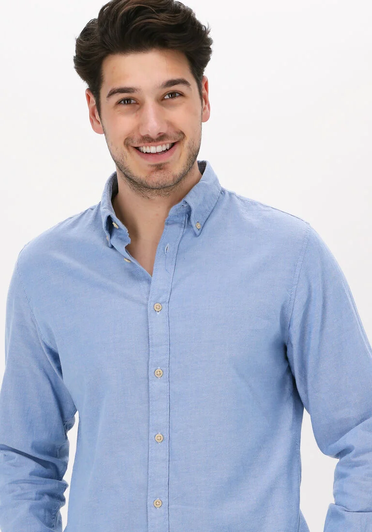 SELECTED HOMME lichtblauwe selected homme casual overhemd slhslimflannel shirt ls w noos
