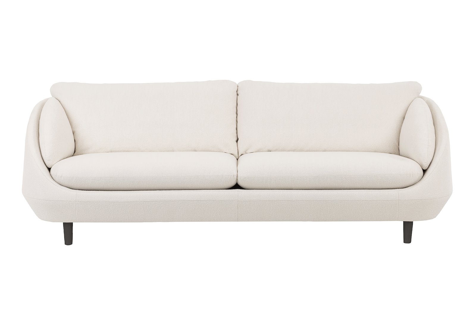Ross sofa 3,5-seter 3,5 seter i tekstil Alfa 101 Ivory og sortlakkert ben 376