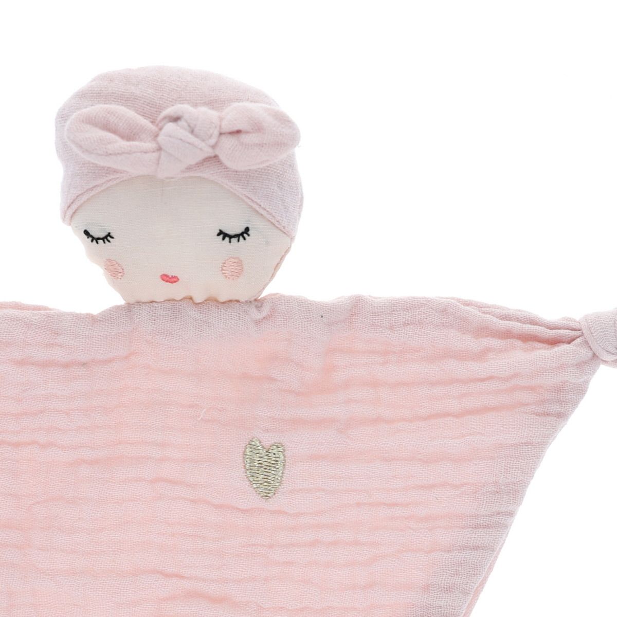 Doudou plat lutin rose Amande