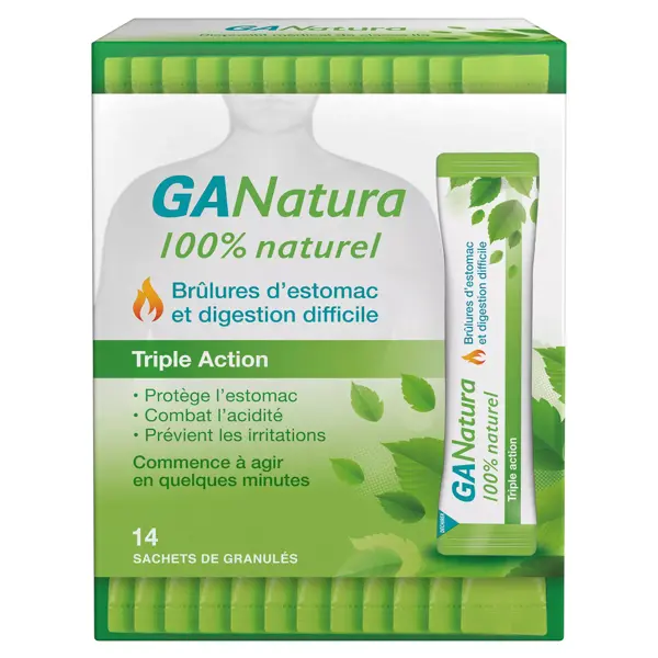 GANatura Alívio 100% Natural para Azia e Indigestão - 14 Sachês