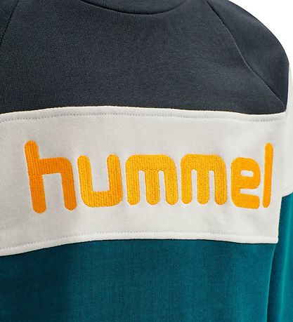 Hummel Sweatshirt - HMLClaes - Türkis/Schwarz