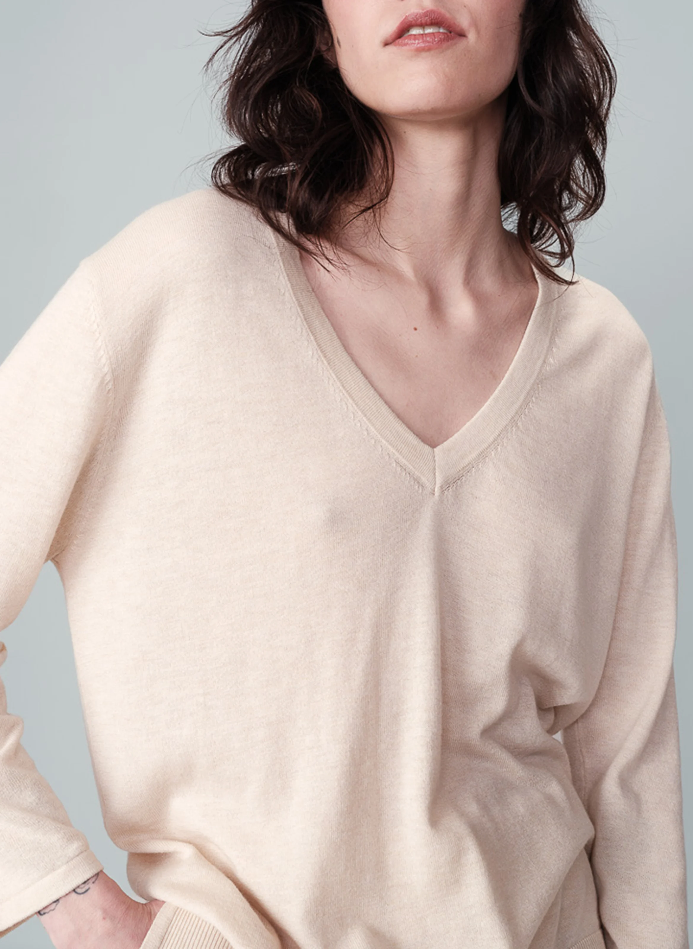 NAIVE - Pull col V| Beige