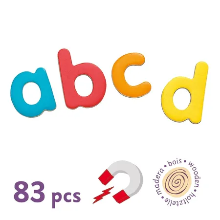 Djeco Holz Magnete: 83 script letters