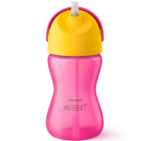 Tasse à paille 260 Ml 12 mois+ Rose/Jaune - AVENT