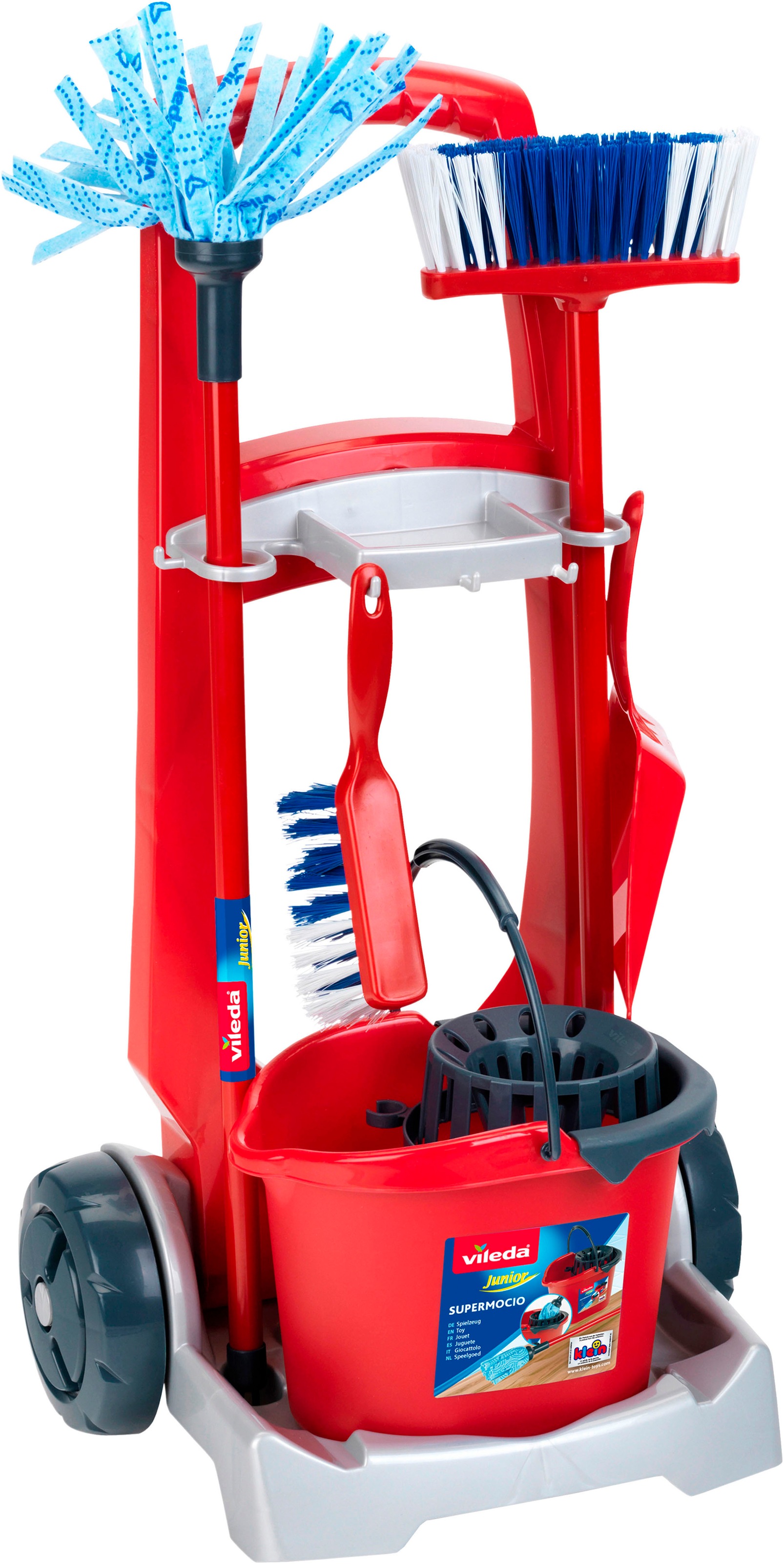 Klein Kinder-Besenwagen »Vileda« mit Staubsauger; Made in Germany