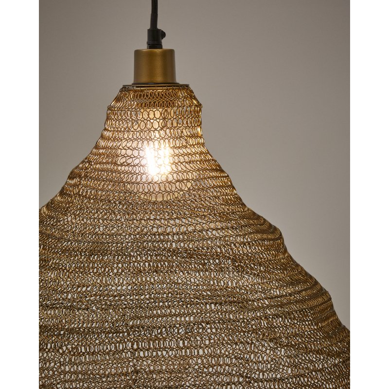 Plafonnier Sarraco en métal doré Ø 58 cm