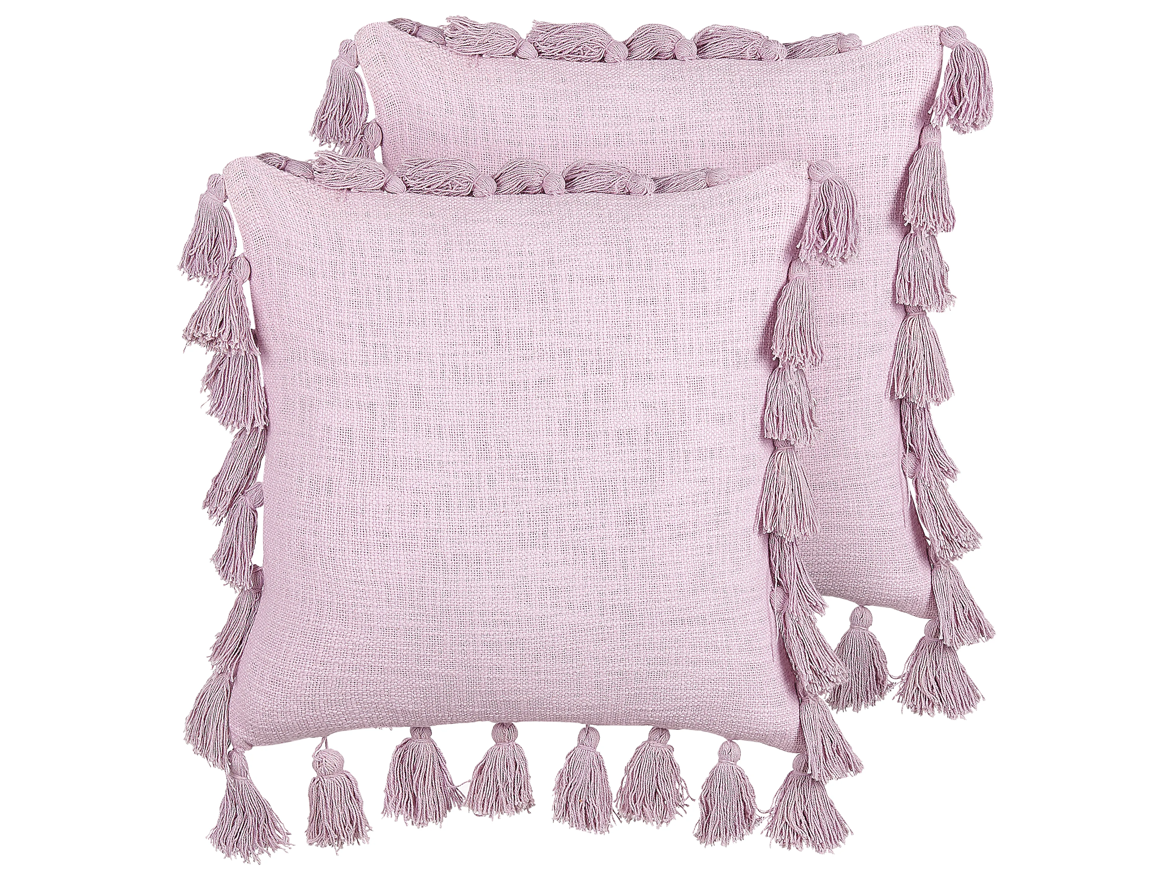 Set van 2 sierkussens LYNCHIS Katoen 45 x 45 cm Roze
