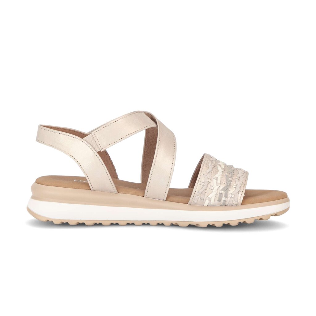 Sandal met riempjes beige