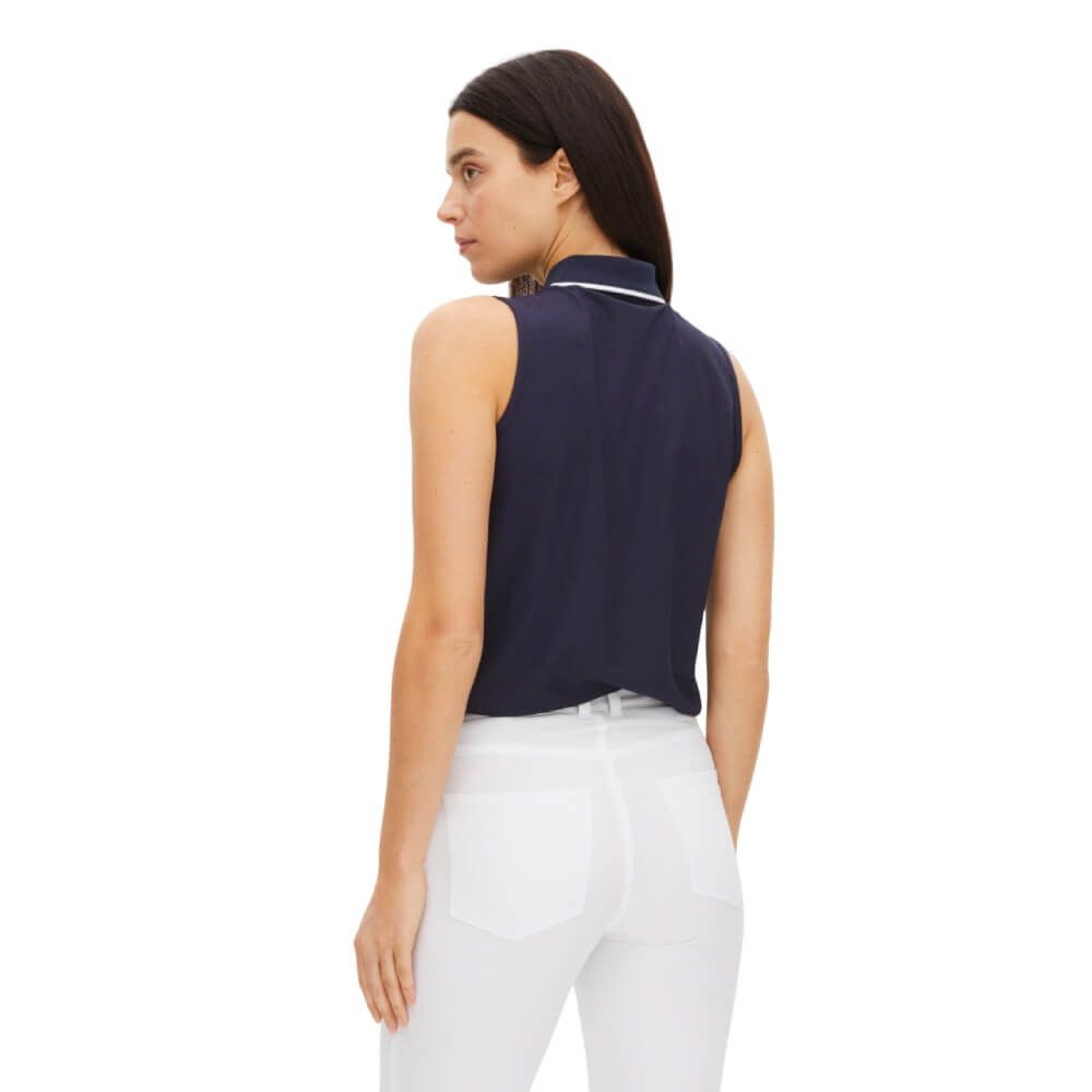 Miriam Sleeveless Pique Dame Navy