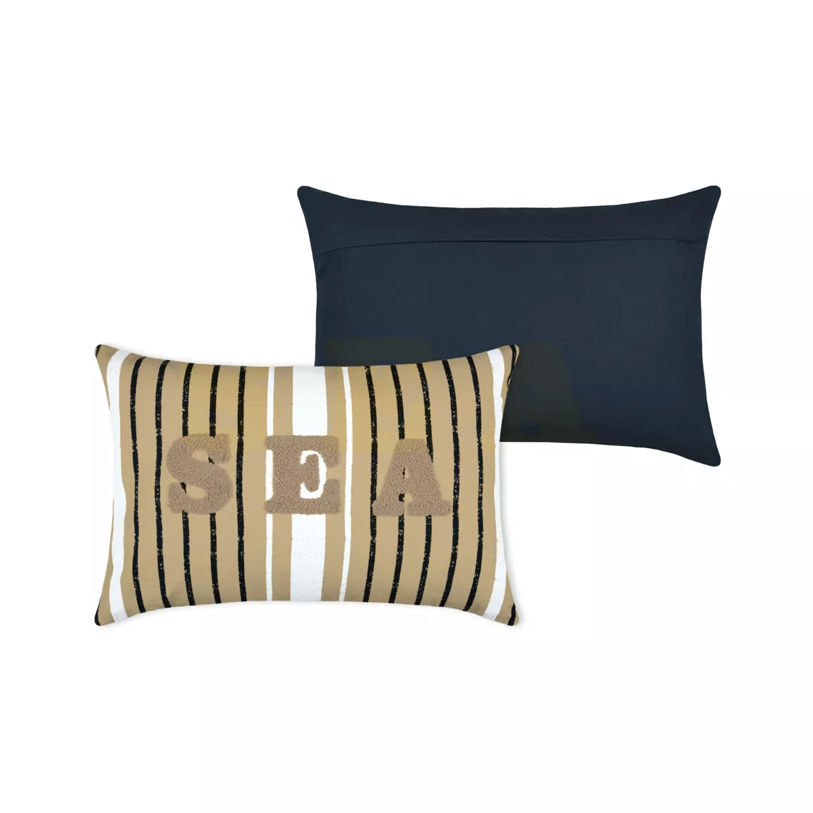 Coussin rectangulaire coton (40 x 60 cm) Maritime Beige