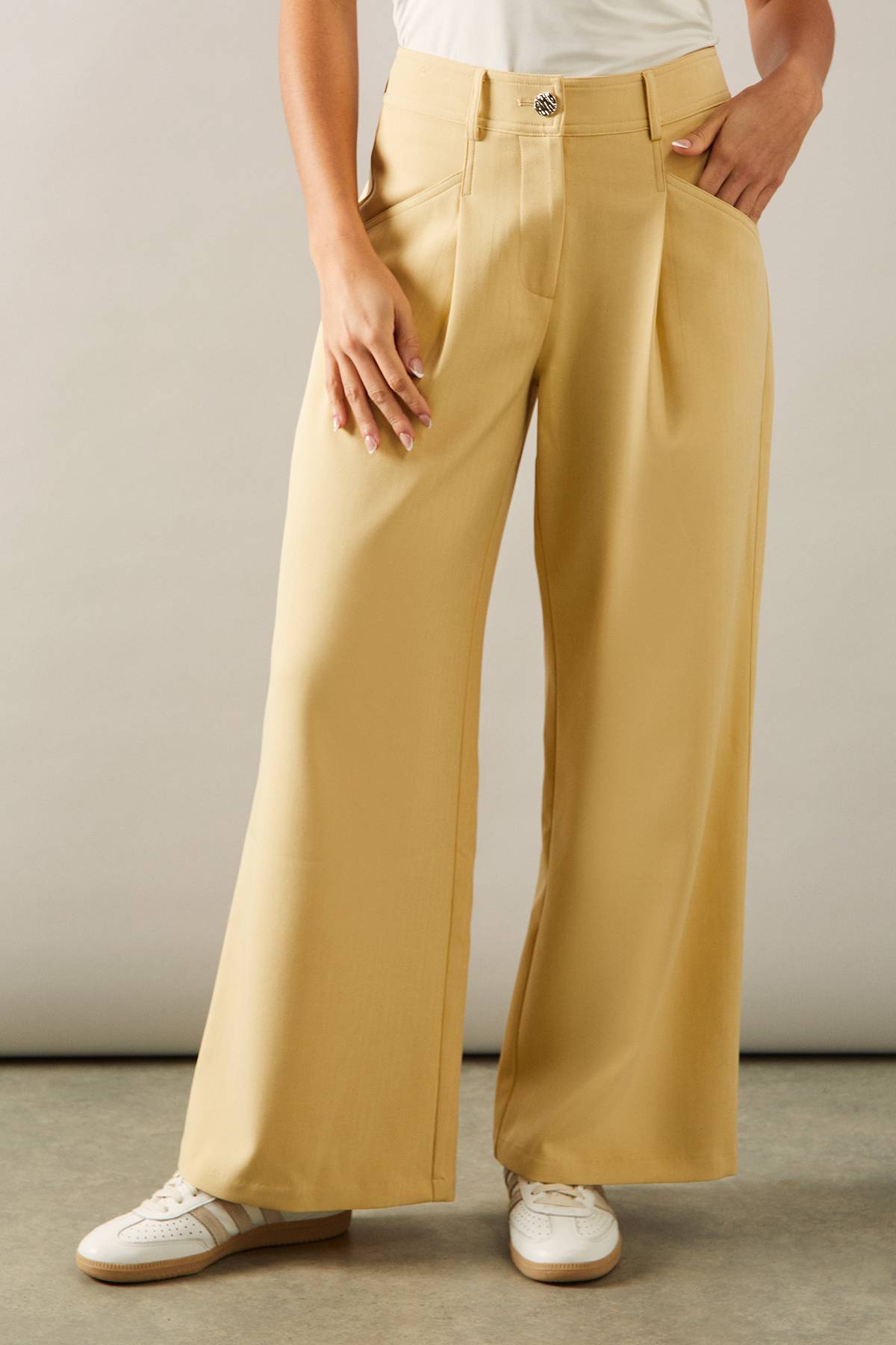 Wallis Pantalon Large à Fines Rayures Petite