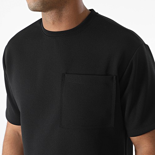 Ensemble Tee Shirt Poche Et Pantalon Jogging Noir