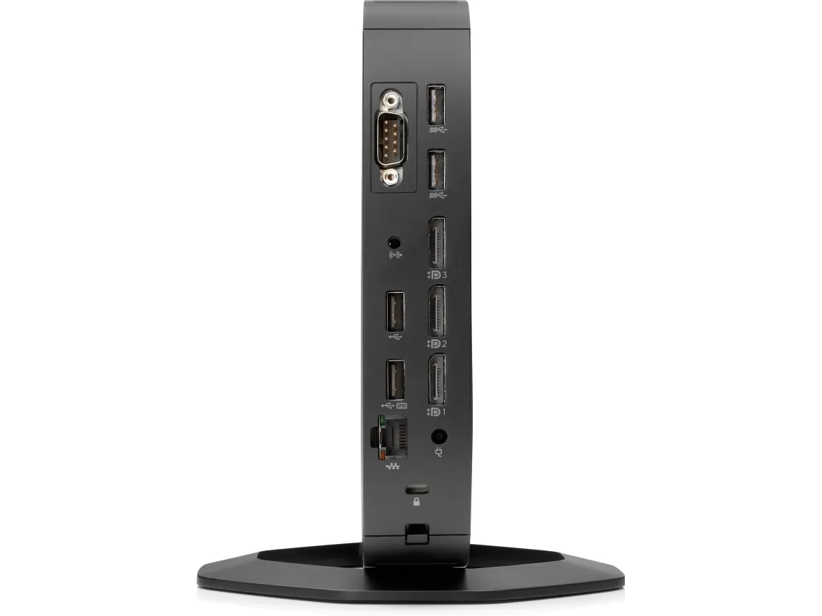 HP t640 - Tynd klient - SFF 1 x Ryzen Embedded R1505G / op til 3.3 GHz - RAM 8 GB - flash 32 GB - eMMC - Radeon Vega 3 - Gigabit Ethernet, IEEE 802.11ax (Wi-Fi 6), Bluetooth 5.2 - HP ThinPro - skærm: ingen