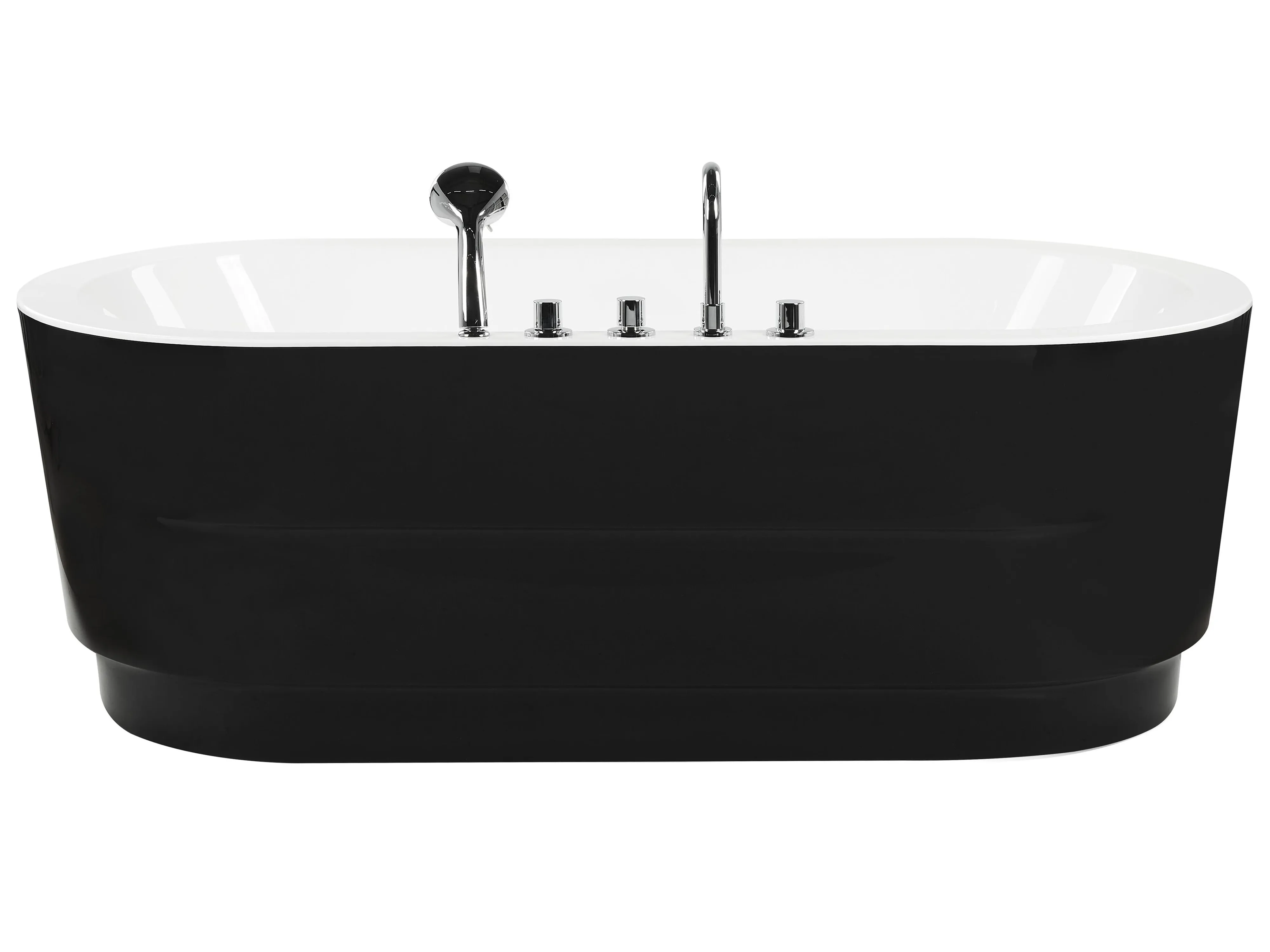 Vrijstaand bad EMPRESA met armaturen 170 x 80 cm Zwart