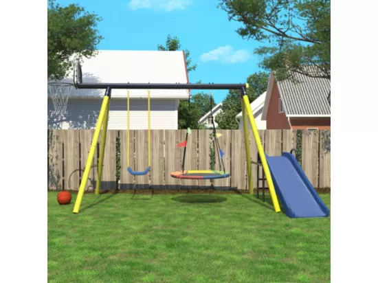 Balancoire pour enfants - balançoire enfant avec cadre métallique