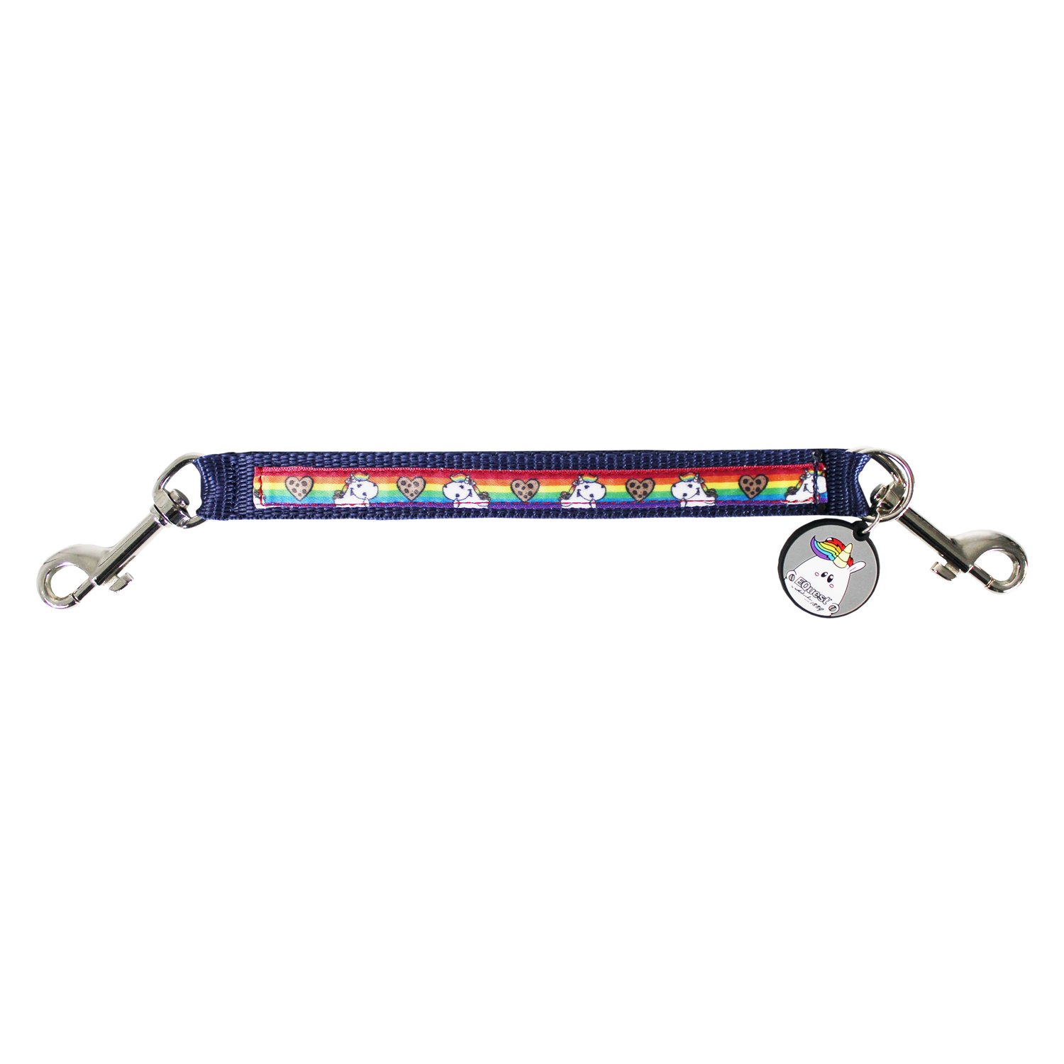 EQUEST Sattelriemen Pummel  - navy/regenbogen