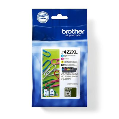 Brother LC422XL - pack de 4 - noir, jaune, cyan, magenta - cartouche d'encre originale
