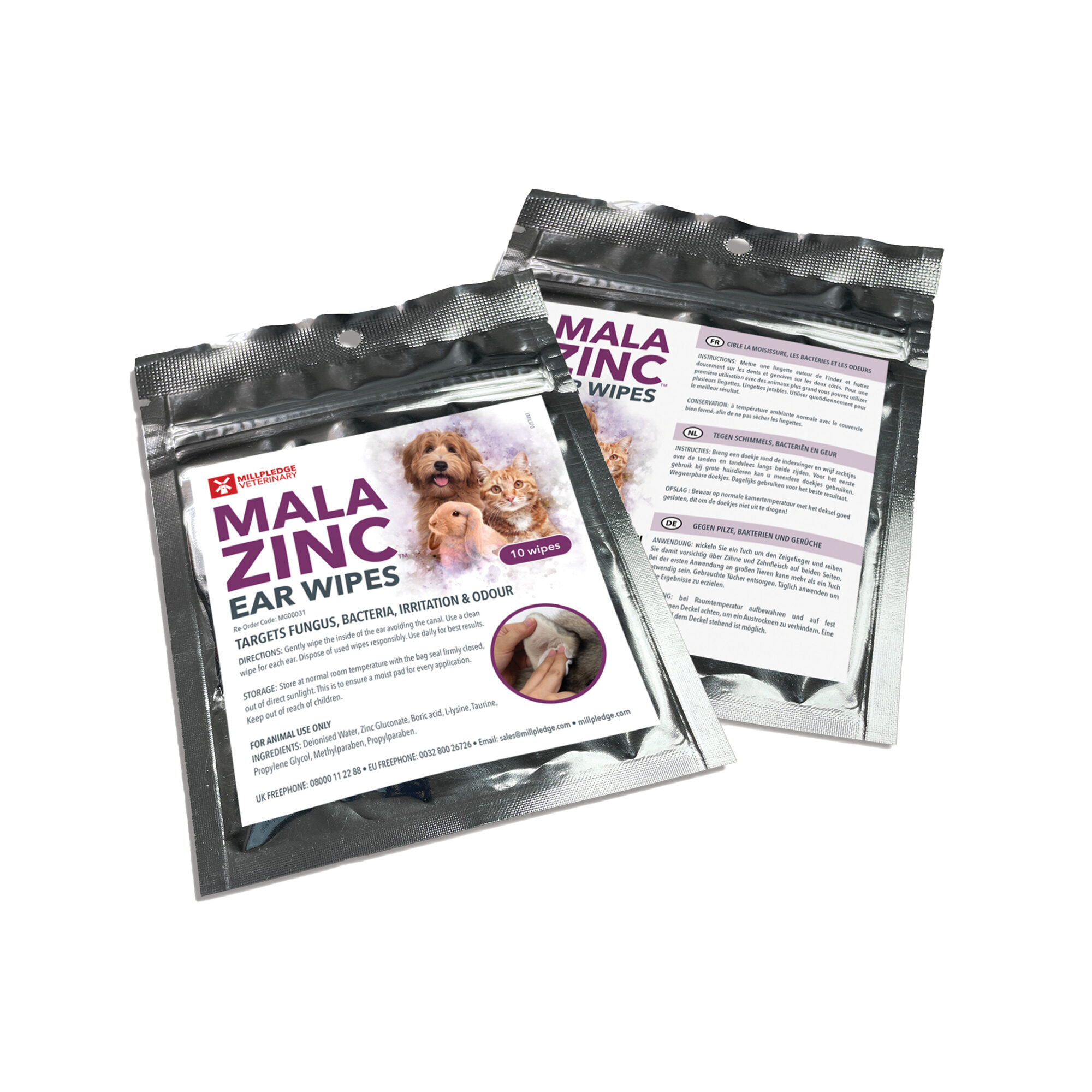 Malazinc Ear Wipes