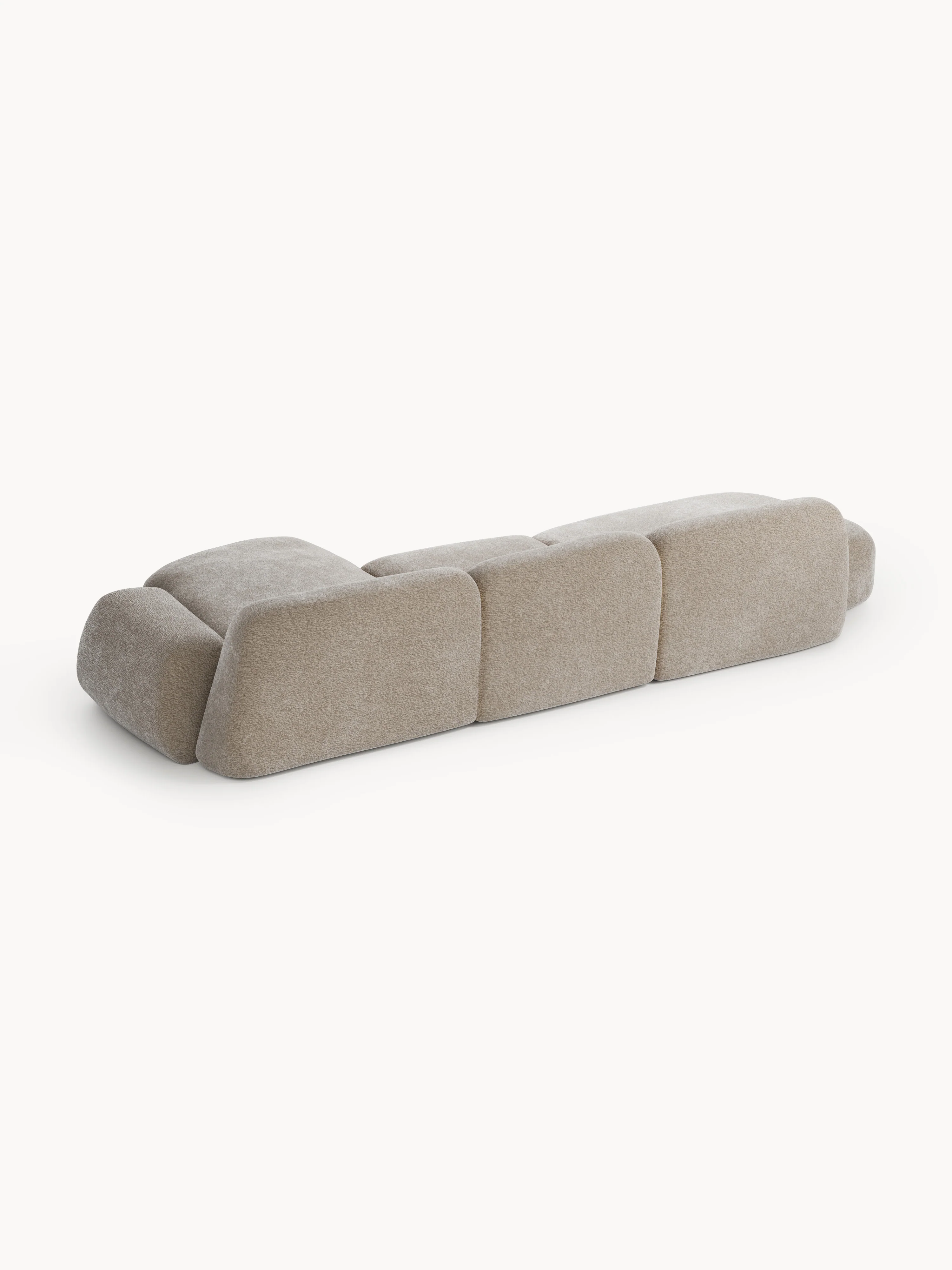 Modulaire hoekbank Wolke (4-zits) met chaise longue