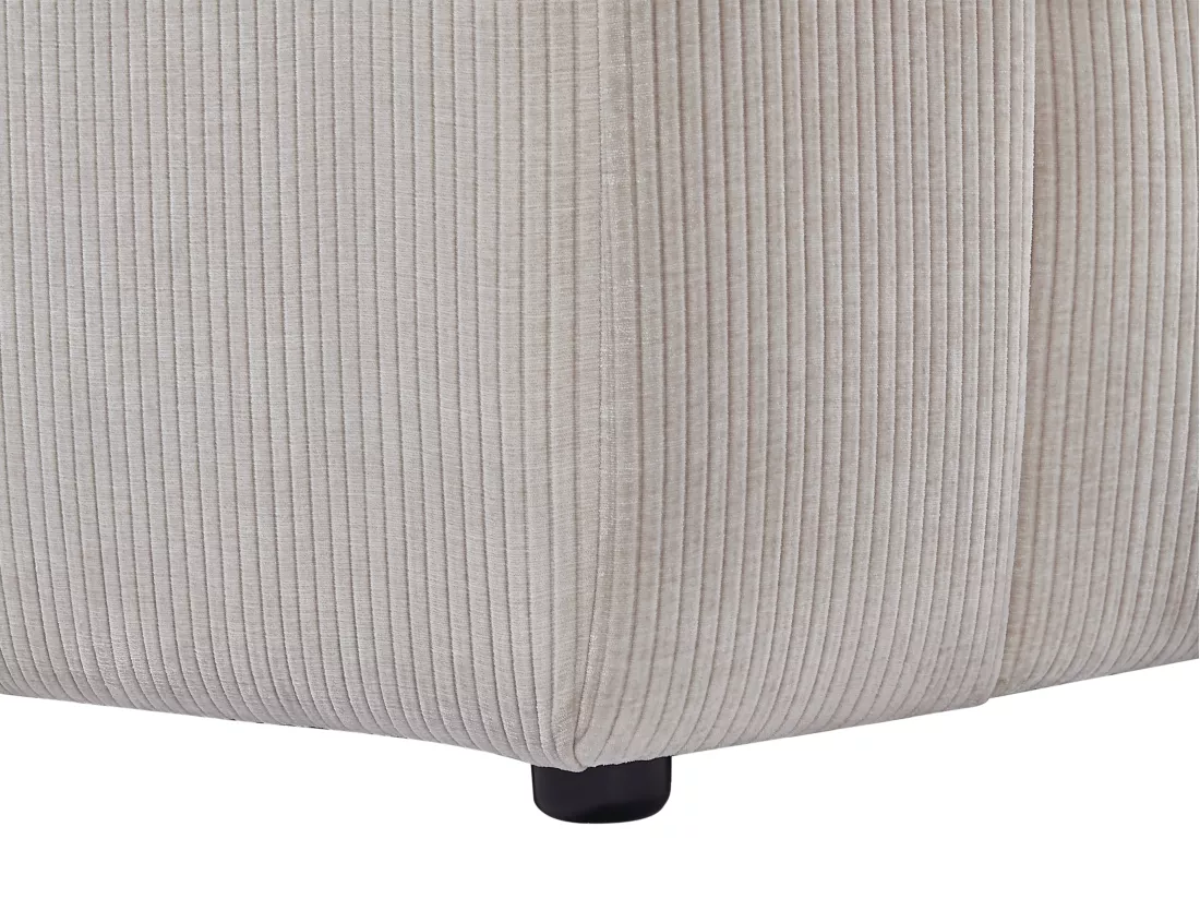 Canapé d'angle droit en velours côtelé beige TIRONO de Maison Céphy