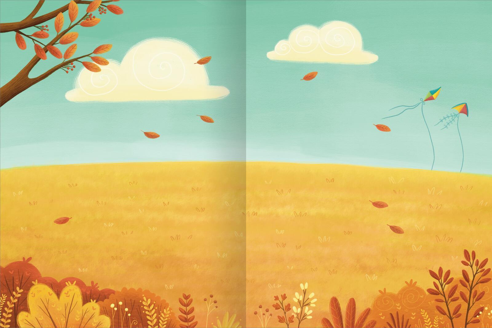 Erstes Stickern - Im Herbst