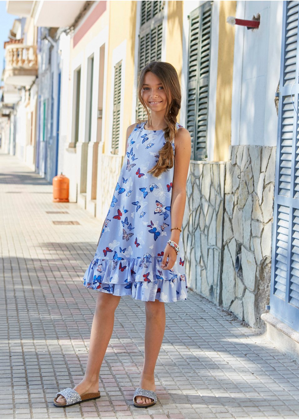 Robe à volant fille