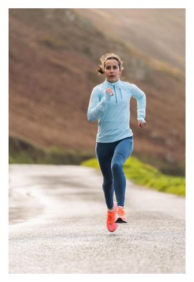 Maillot Manches Longues Femme Kiprun Warm Light Bleu