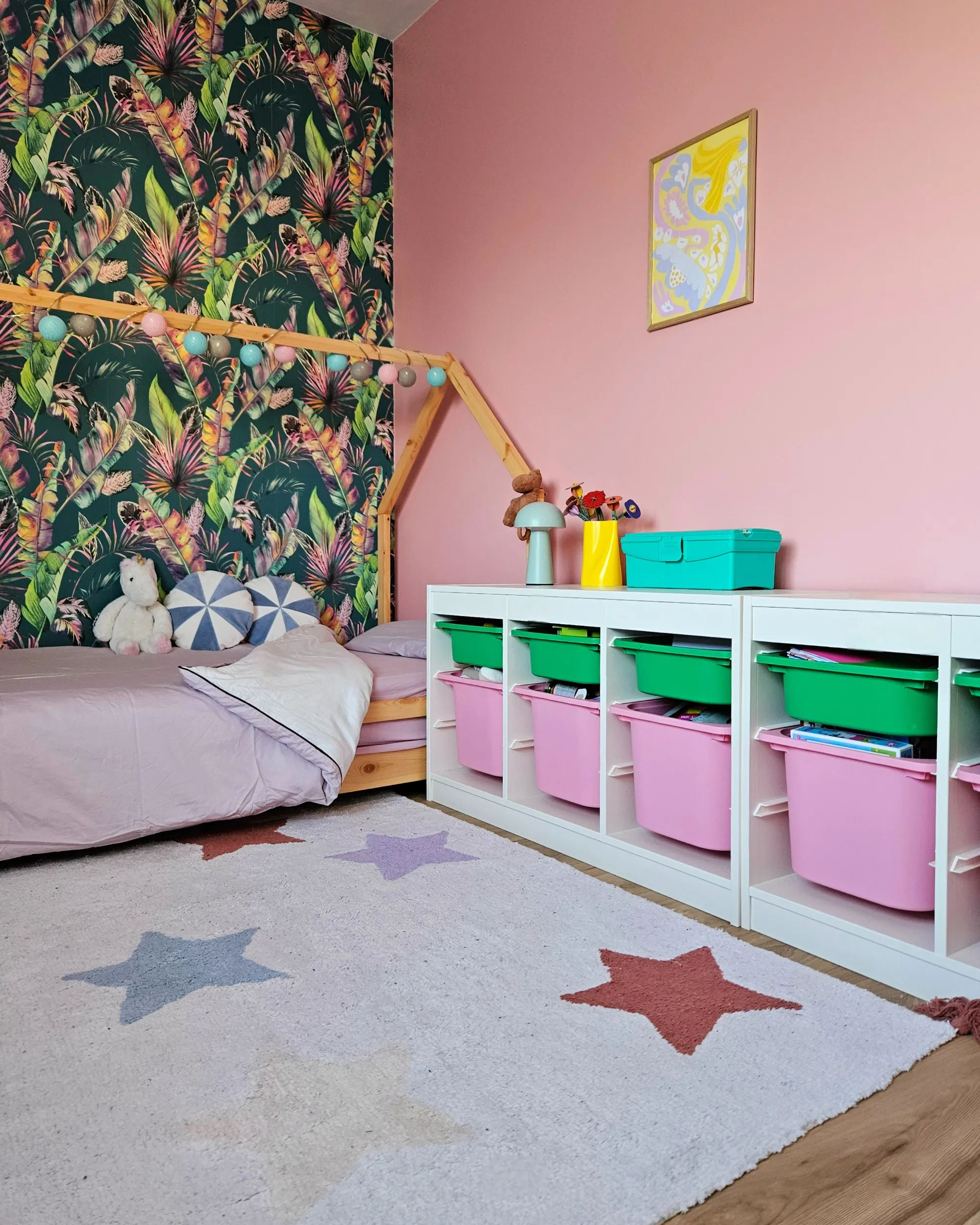 Kindervloerkleed MEREVI Meerkleurig 140 x 200 cm Katoen