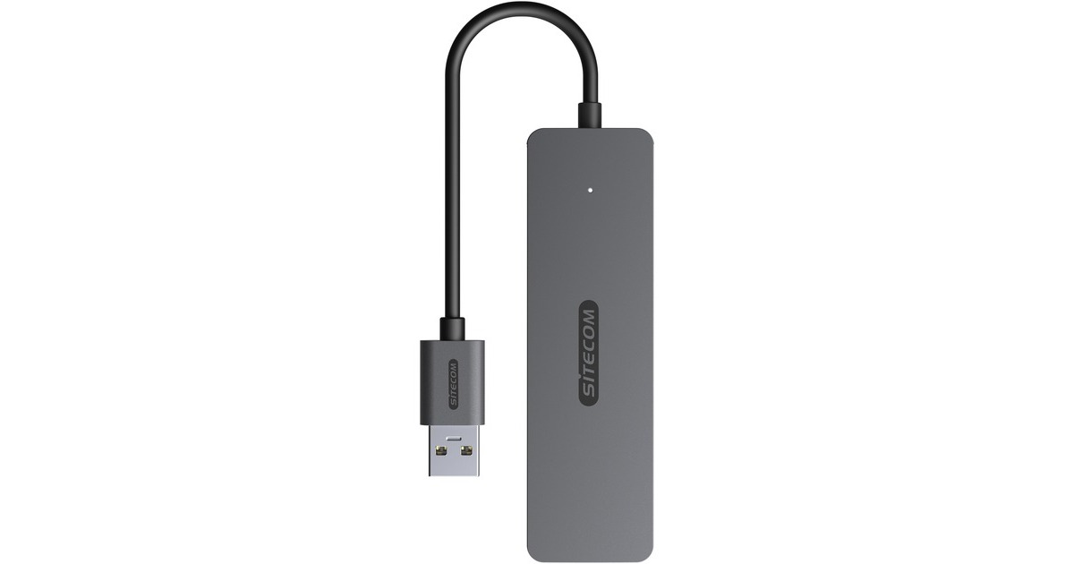SitecomUSB-A naar 4x USB-A usb-hub  (Grijs)