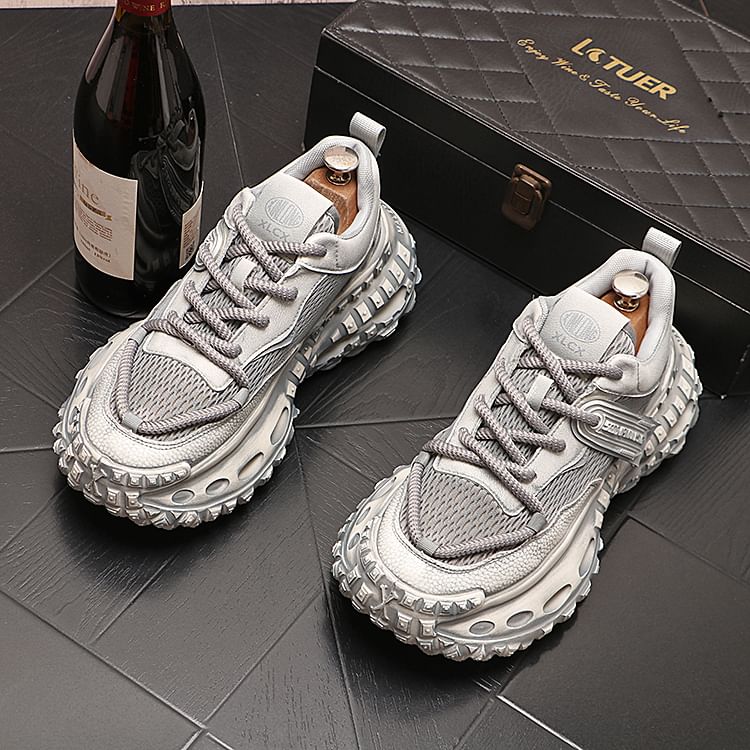 Mr Ozera - Platform Panel Mesh Sneakers