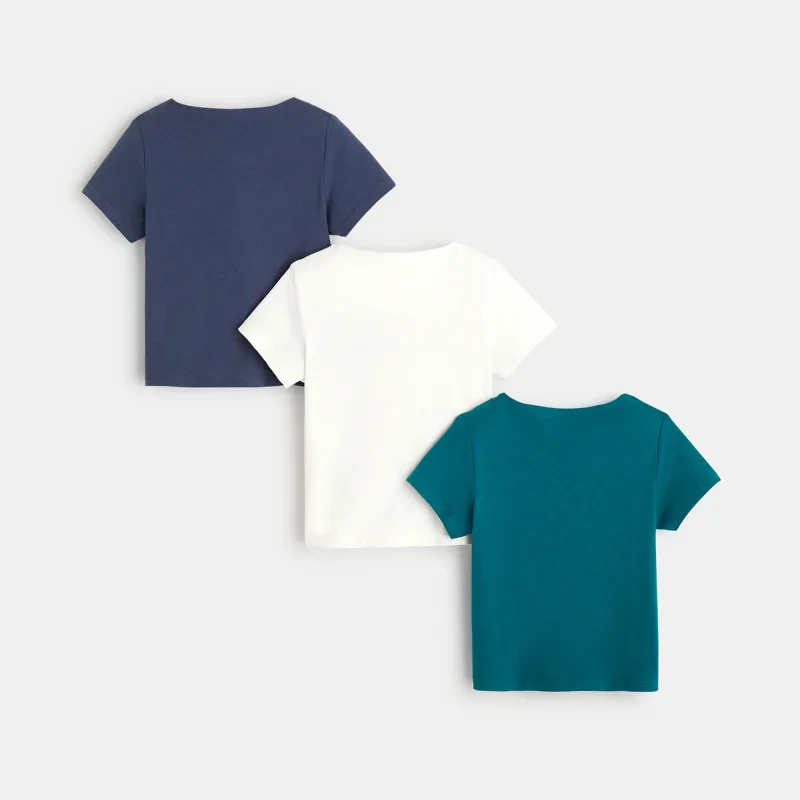 T-shirt jersey poche poitrine (lot de 3) vert bébé garçon Vert