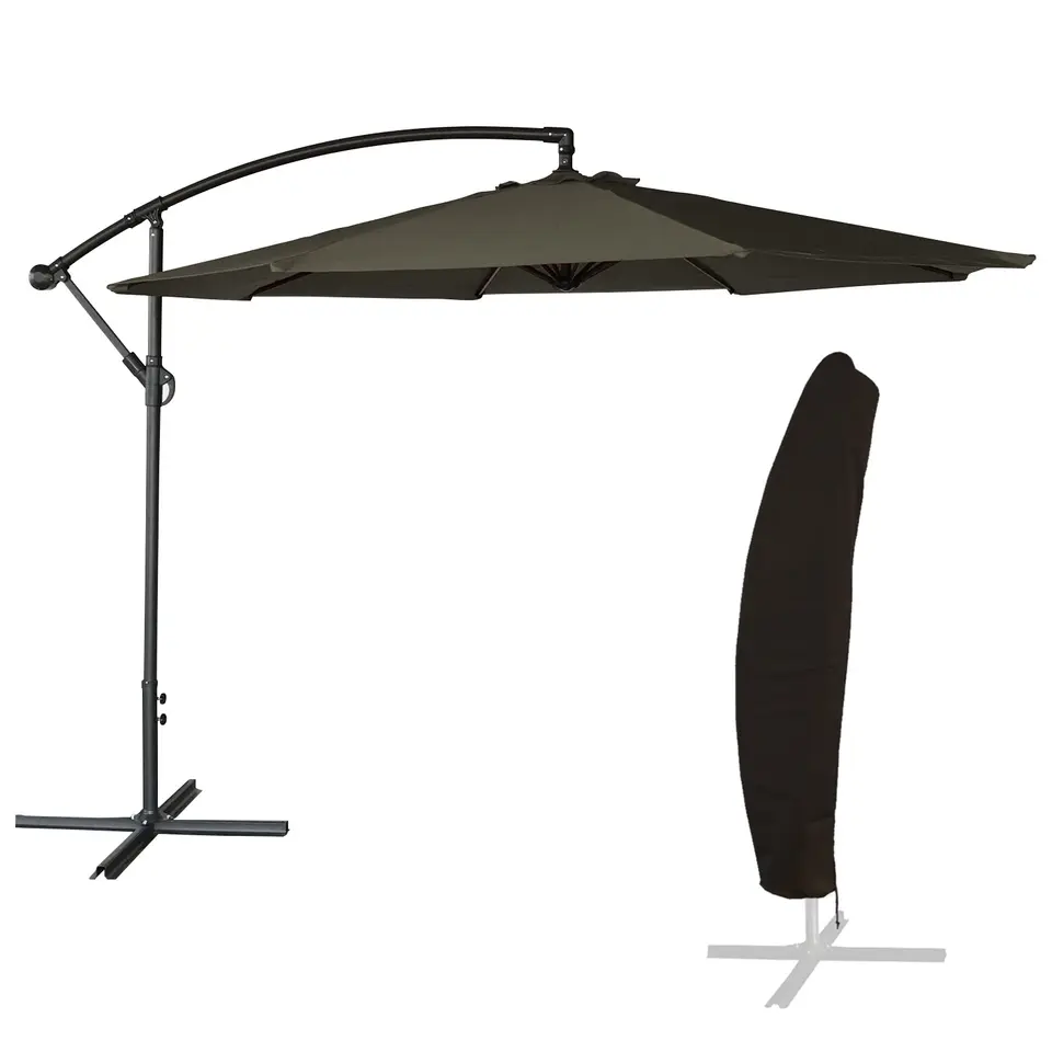Happy Garden Parasol OAHU - Grijs - Staal