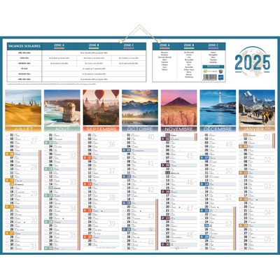 Calendrier bancaire illustré année civile BOUCHUT 