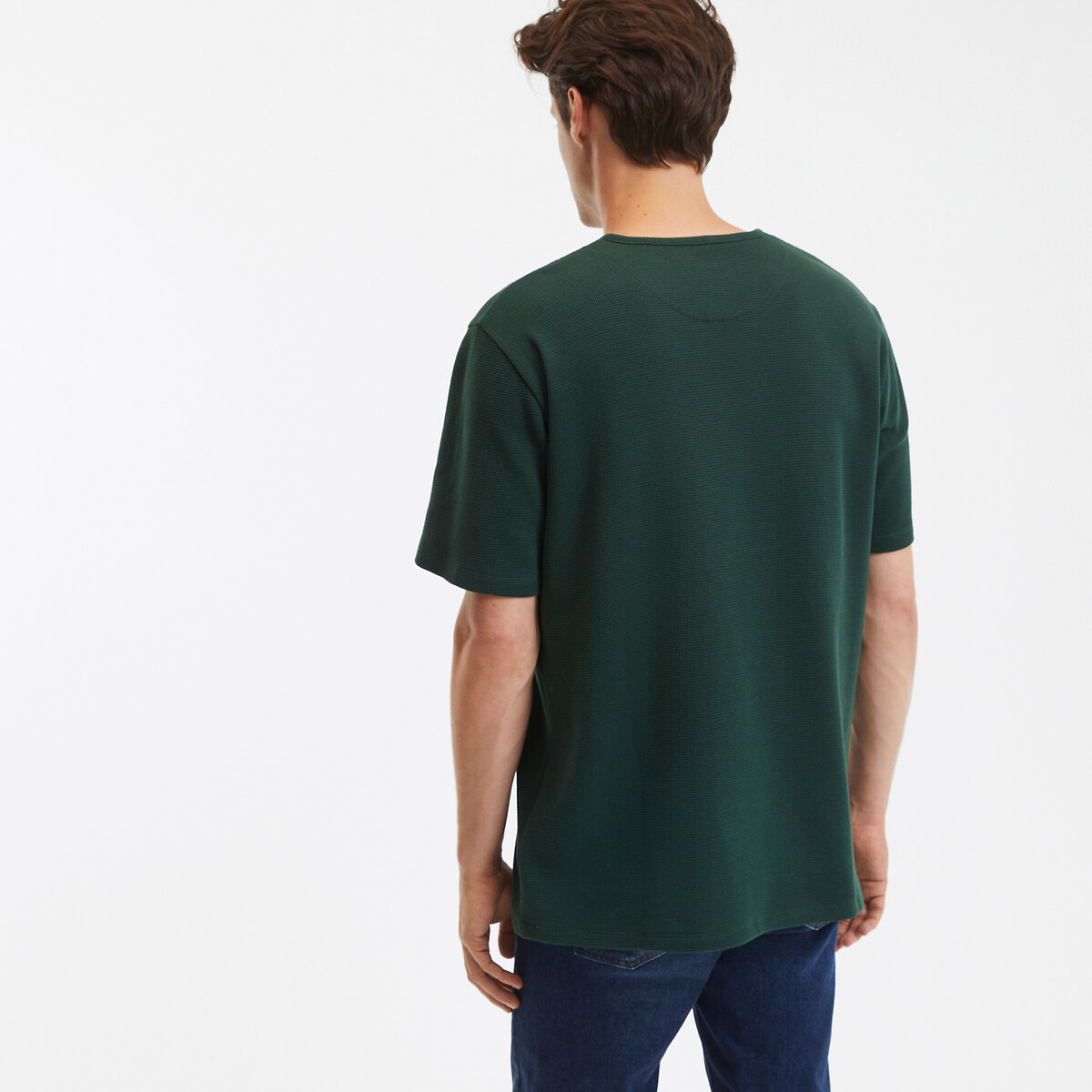 COLEÇÃO LA REDOUTE<br>Camiseta com gola túnica e mangas curtas