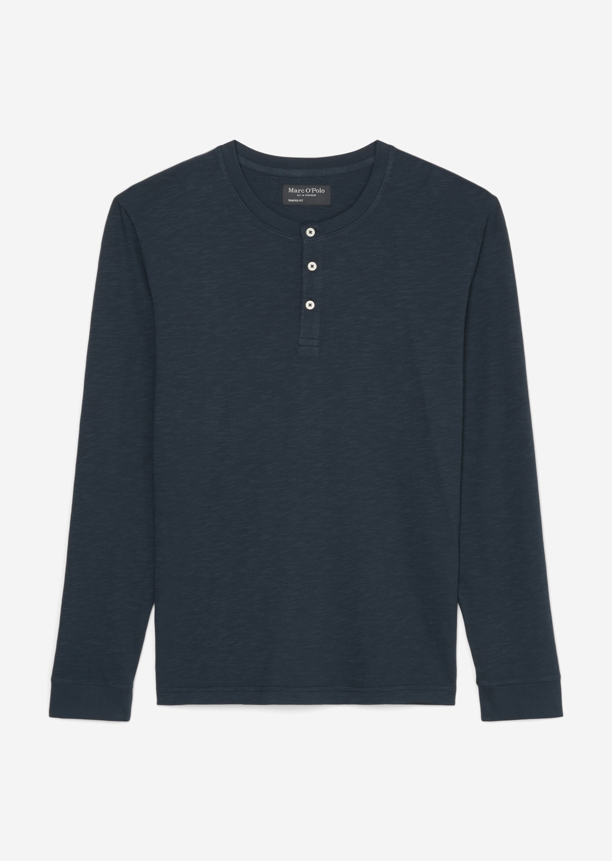 Serafino-Longsleeve regular in Slub-Jersey-Qualität
