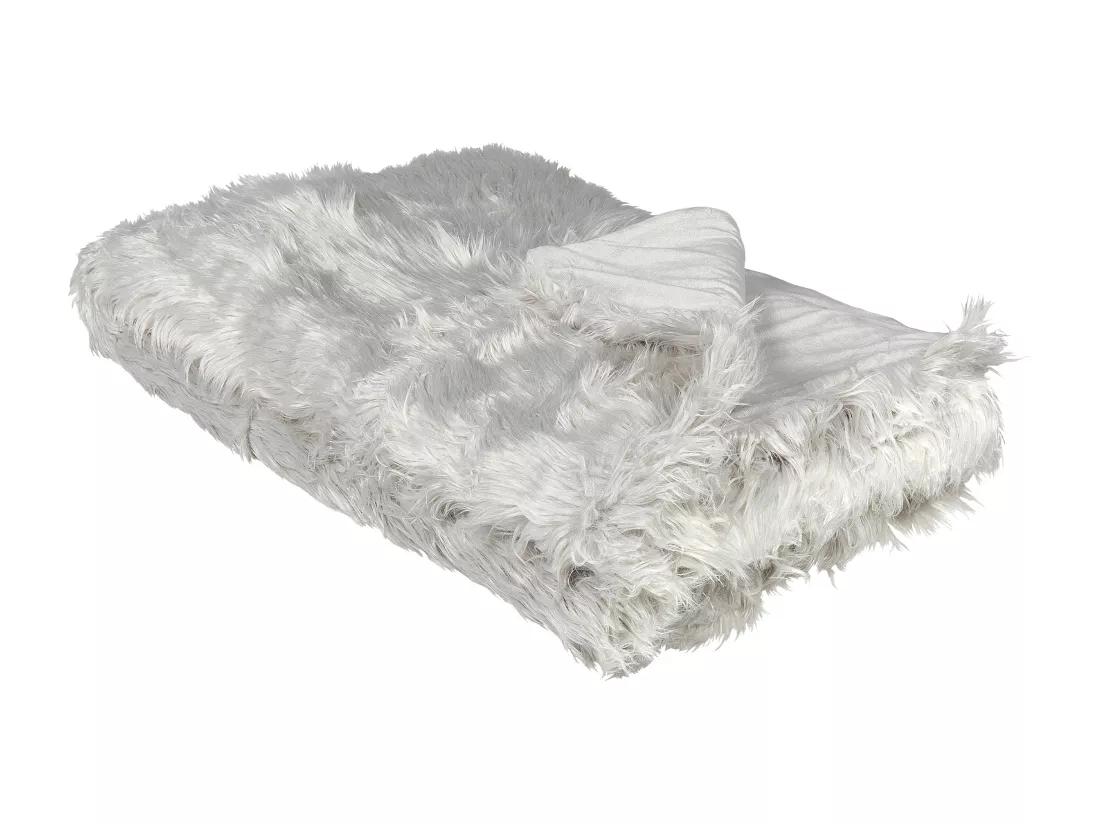 Couvre-lits DELICE Tissu 150 x 200 cm Gris clair