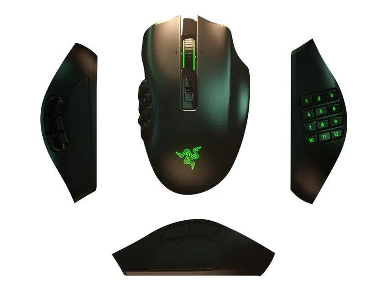 Razer Naga Pro - Mus - ergonomisk - højrehåndet - optisk - 20 knapper - trådløs - Bluetooth - Bluetooth USB adapter
