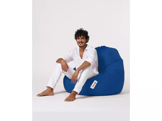 Pouf poire bleu Premium XXL