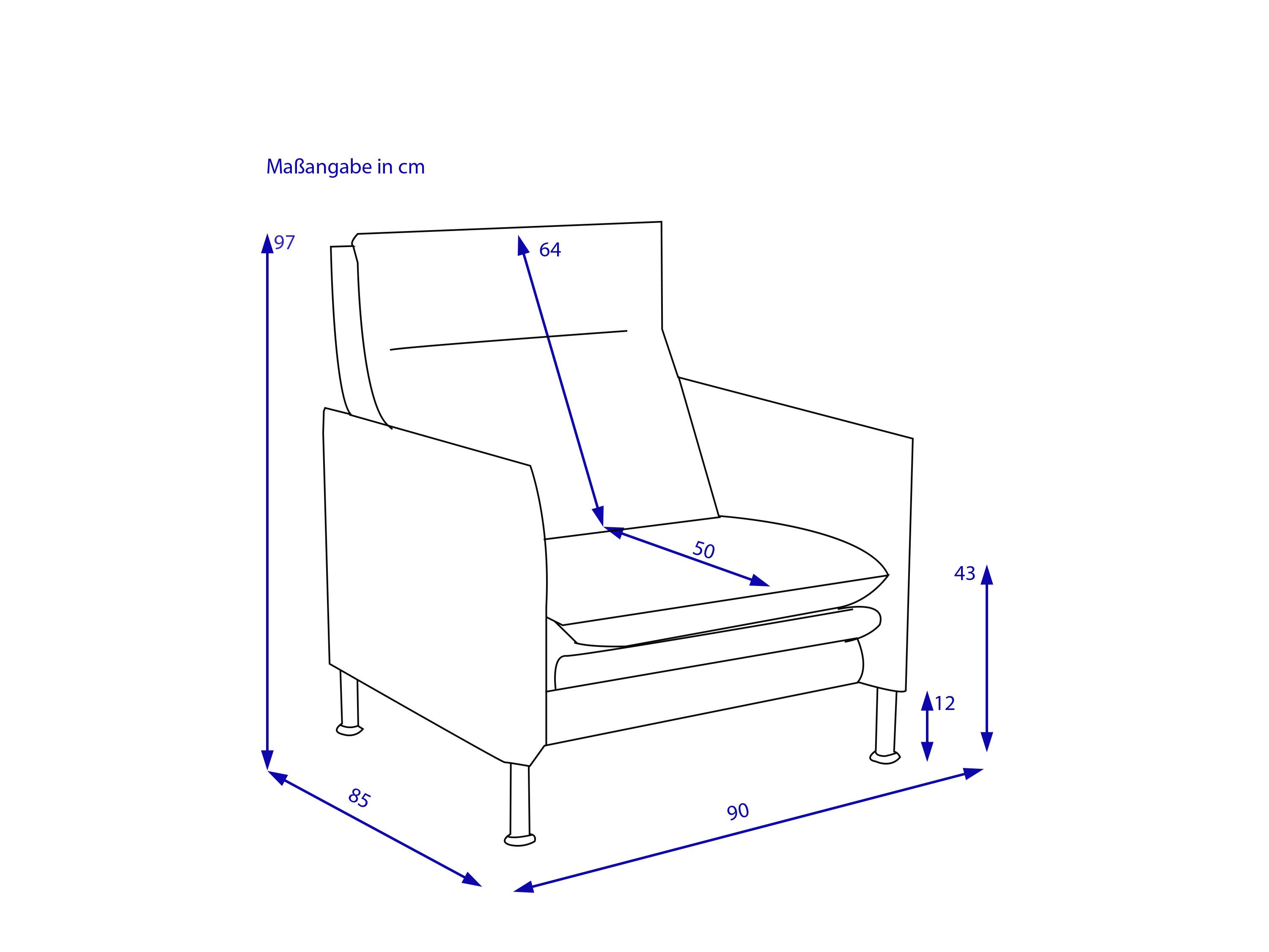 Sessel PORTO extra hoch