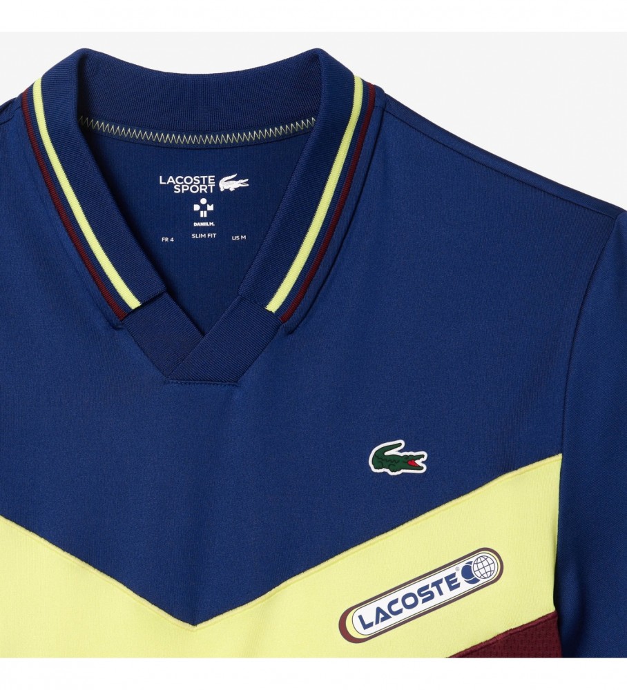 Lacoste Polo Tennis Daniil Medvedev slim fit multicolorido