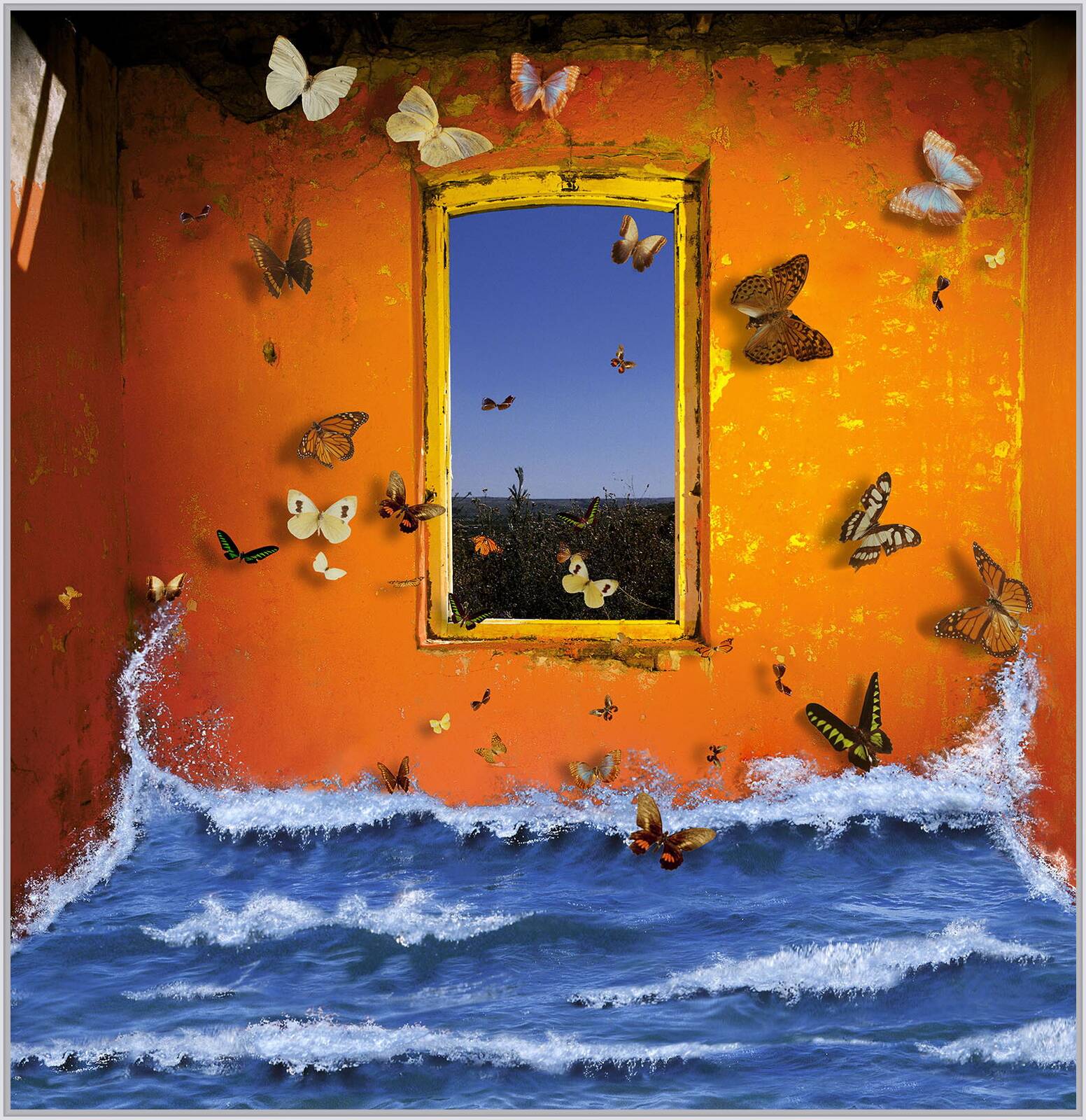 Oleaje y mariposas by Rosa Muñoz - Limited Edition. Edition of: 150. Signed.