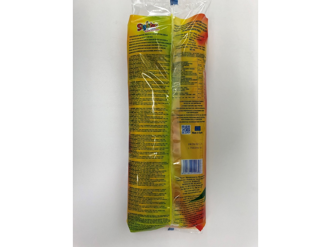 REFRESCO SIGLITOS PARA CONGELAR 12X80ML
