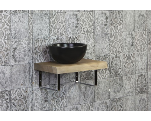 Plank 40x25 cm massief eiken mat zonder uitsparing