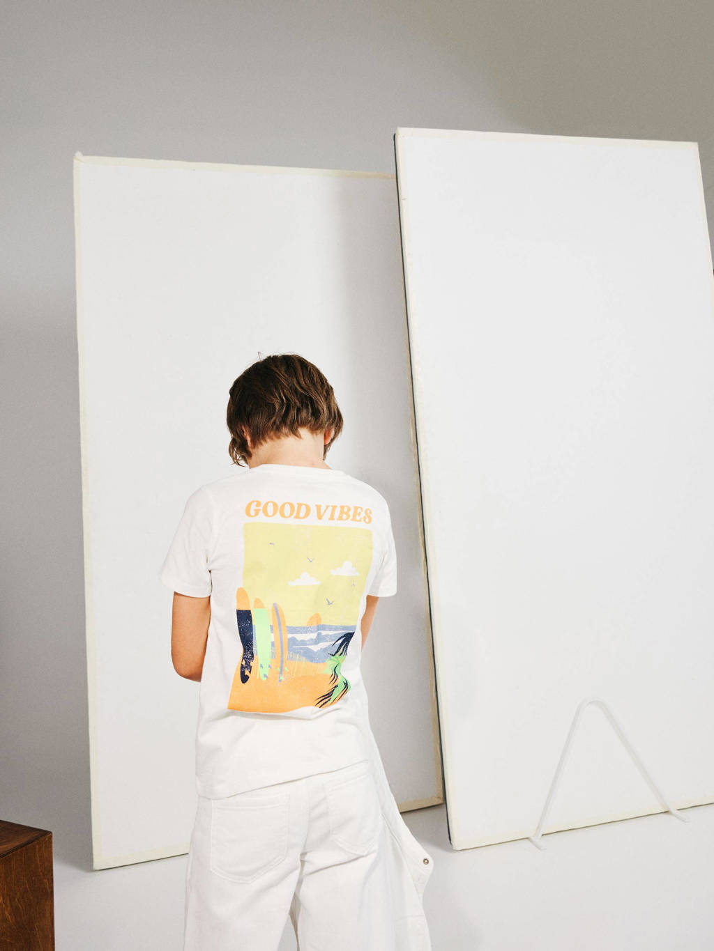 NAME IT T-shirt NKMFADSER met backprint offwhite