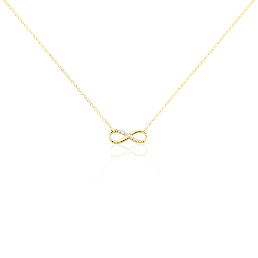Collier Or Jaune Rosius Oxydes De Zirconium