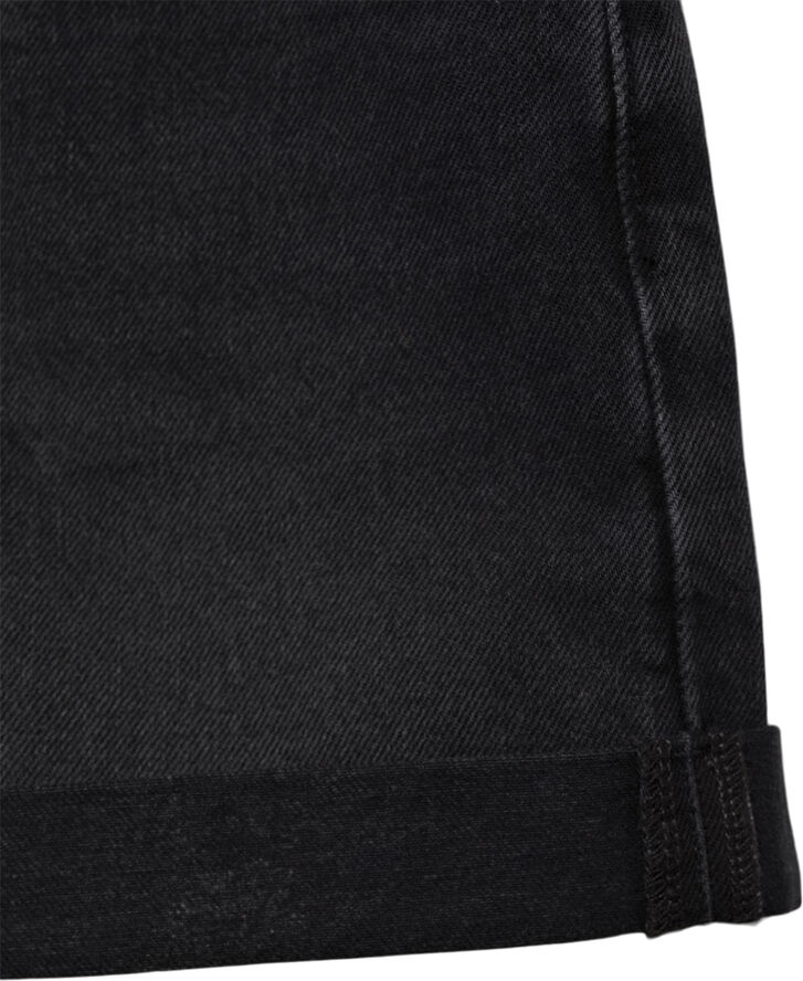 MANGO Mom-fit denim shorts Open grey