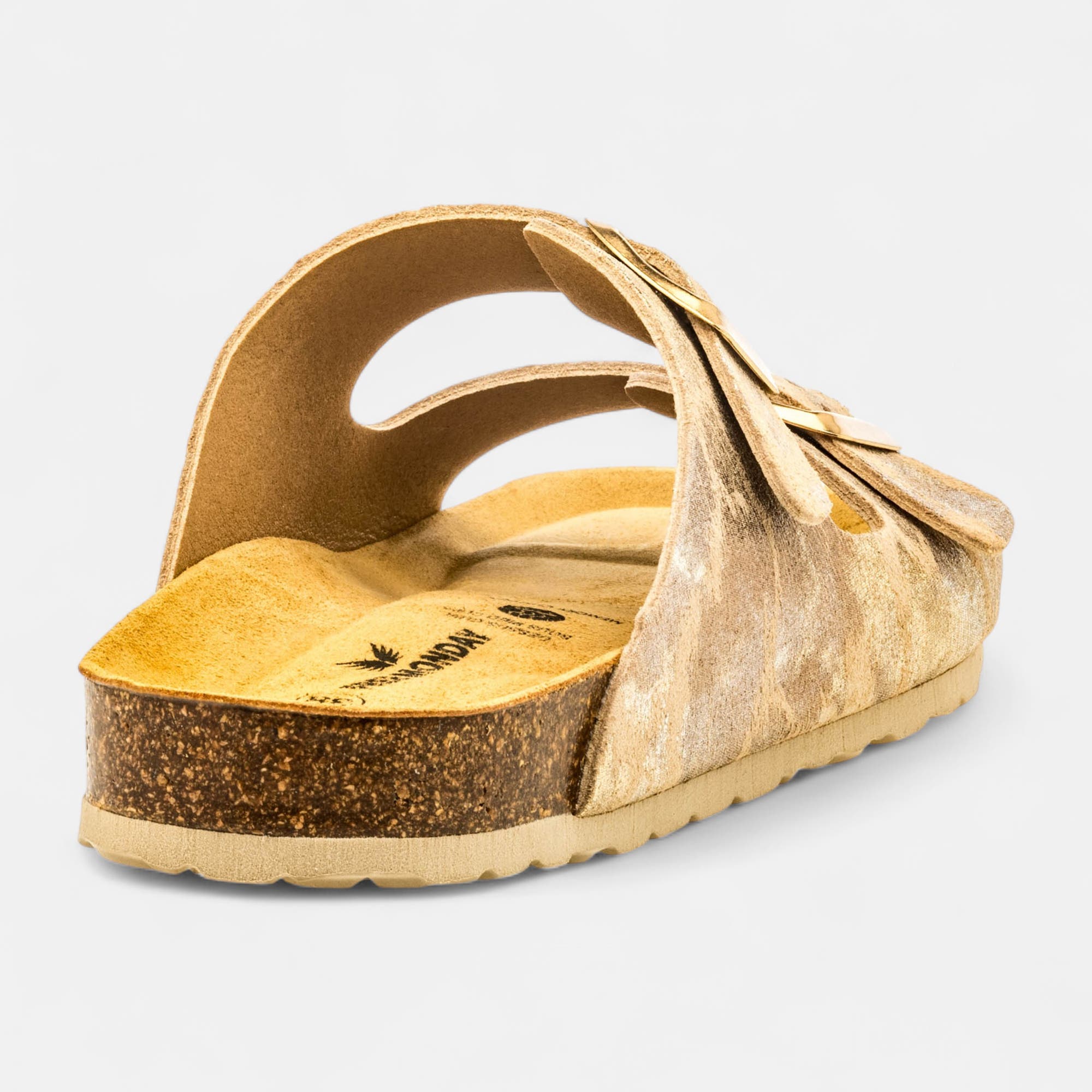 Mules semelle liège Femme en cuir beige