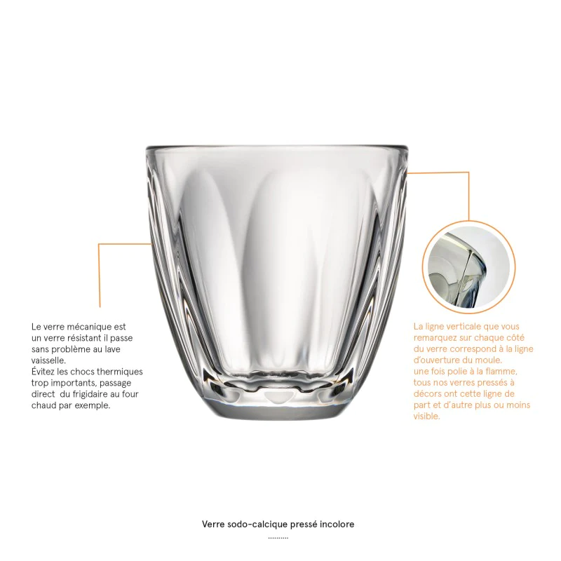 Lot de 6 verres à eau, BOUDOIR La Rochère