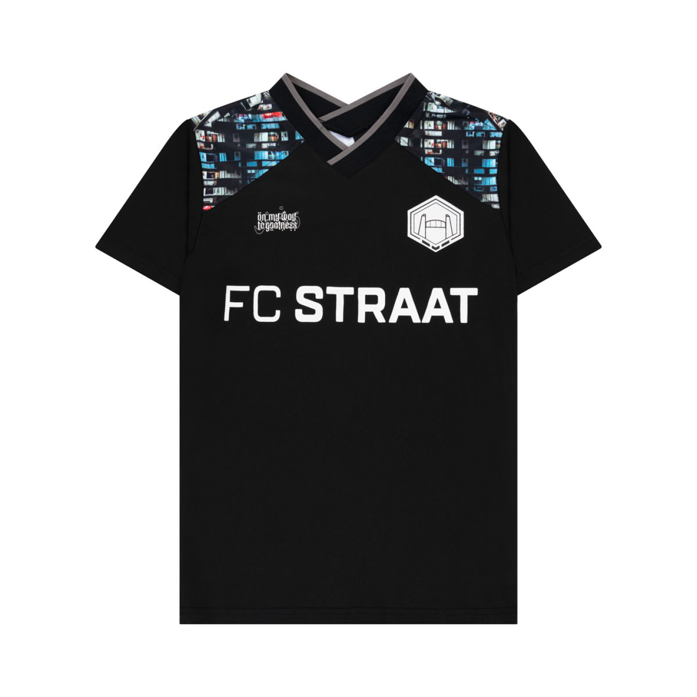 Touzani La Mancha FC Straat Trainingsshirt Kids Zwart Wit